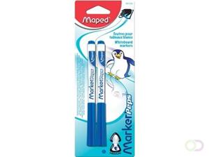 Maped whiteboardmarker Marker'Peps, blister van 2 stuks, blauw