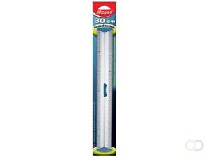 Maped lat Aluminium, dubbele graduatie, 30 cm