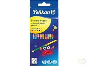 Pelikan Zweifarb-Buntstifte Bicolor, rund, 12er Kartonetui