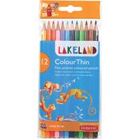 Lakeland kleurpotlood Colourthin, blister van 12 stuks in geassorteerde kleuren