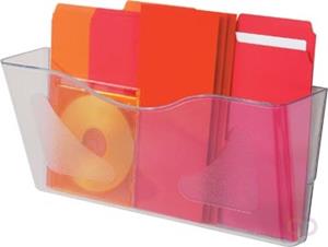 Deflecto DocuPockets muurfolderhouder horizontaal, 1 vak, Smoke
