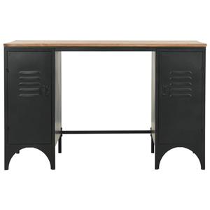 VidaXL Bureau 120x50x76 cm massief vurenhout en staal