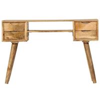 vidaXL Schreibtisch Massivholz Mango 115×47×76 cm Braun