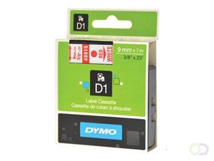 DYMO D1 Schriftbandkassette rot/weiß, 9 mm x 7 m