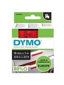 dymo S0720870 / 45807 tape zwart op rood 19mm (origineel)