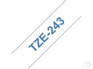 Brother TZe-243 tape blauw op wit 18mm x 8m (origineel)