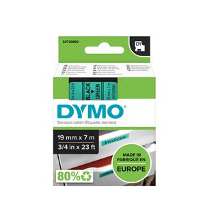 DYMO D1 Schriftbandkassette schwarz/grün, 19 mm x 7 m