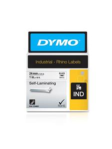 dymo S0773860 / 1734821 IND Rhino tape zelflaminerend zwart op wit 24mm (origineel)