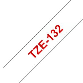 Brother TZe-132 tape rood op transparant 12mm x 8m (origineel)