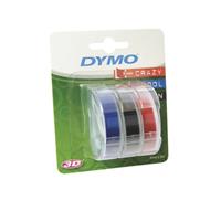 DYMO Prägeband 3D, 9 mm breit, 3 m lang, sortiert, glänzend