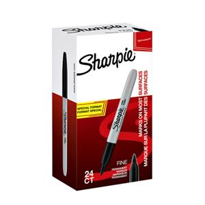 Sharpie Viltstift  rond 1.0mm F valuepack á 20+4 gratis zwart