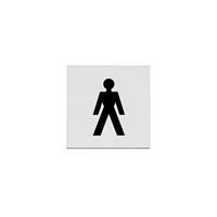 Pictogram herentoilet zelfklevend vierkant