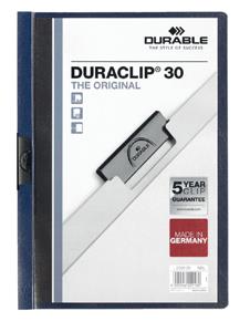 DURABLE Klemmhefter DURACLIP ORIGINAL 30, DIN A4, nachtblau