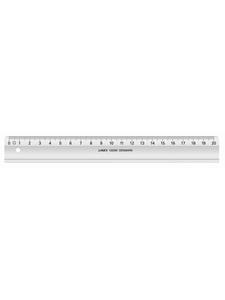 10 x Linex Schullineal 20cm weiß transparent