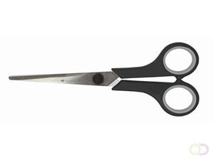 Schaar  170mm soft grip zwart