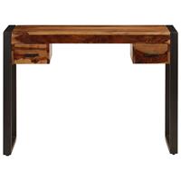 vidaXL Schreibtisch mit 2 Schubladen 110x50x77 cm Massivholz Braun