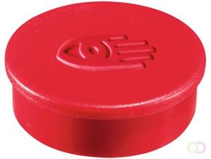 LegaMaster Magneet rond 35 mm. magneetsterkte 2500 gram. rood (pak 10 stuks)