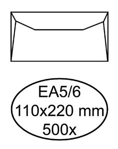 Hermes Envelop  bank EA5/6 110x220mm wit 500stuks