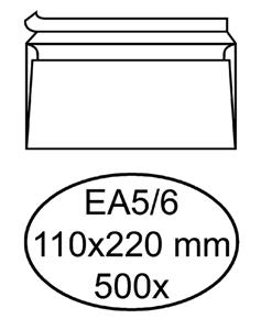 Hermes Envelop  bank EA5/6 110x220mm zelfklevend wit 500stuks