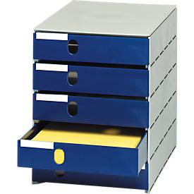 styro ladebox Stryroval, 5 gesloten laden, C4, polystyreen, blauw