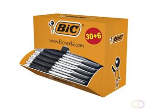 Bic Balpen  Atlantis Classic zwart medium doos à 30+6 gratis