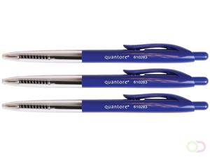 Quantore 50x  balpen drukknop blauw medium