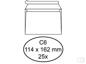 Envelop  bank C6 114x162mm zelfklevend wit 25stuks