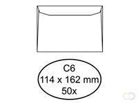 Quantore Envelop  bank C6 114x162mm wit 50stuks