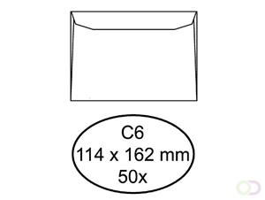 Quantore Envelop  bank C6 114x162mm wit 50stuks