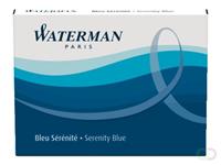 WATERMAN Standard Tintenpatronen, blau, löschbar