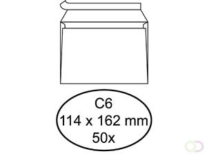 Quantore Envelop  bank C6 114x162mm zelfklevend wit 50stuks