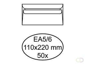 Envelop  bank EA5/6 110x220mm zelfklevend wit 50stuk