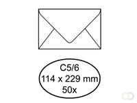 Envelop  bank C5/6 114x229mm zelfklevend wit 50stuks