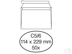 Envelop  bank C5/6 114x229mm zelfklevend wit 50stuks