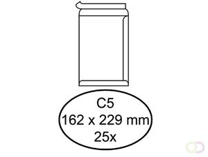 Envelop  akte C5 162x229mm zelfklevend wit 25stuks
