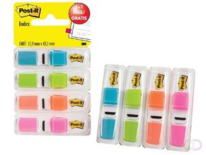 Post-it Haftmarker Index, 11,9 x 43,2 mm, 4er Spender