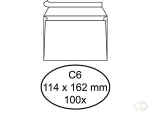 Quantore Envelop  bank C6 114x162mm zelfklevend wit 100stuks