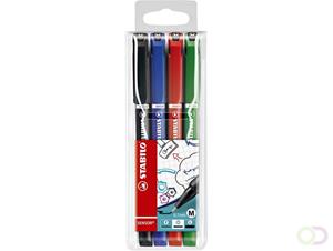 Stabilo Fineliner  Sensor 187 etui á 4 kleuren