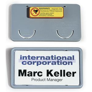 Durable CLIP CARD mit Magnet HxB 40 x 75 mm grau, VE 25 Stk