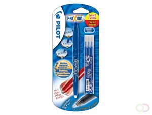 Rollerpen PILOT Frixion BL-FR7 0.4mm + 3 vullingen blauw
