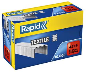 Rapid Nieten  43/6 textiel gegalvaniseerd strong 10000 stuks