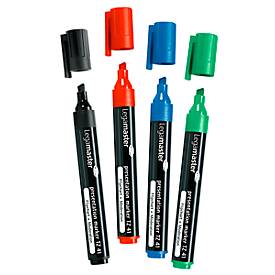 LegaMaster Presentatiemarker TZ 41 Etui met 4 markers zwart, rood, blauw en groen