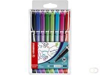 STABILO Fineliner SENSOR M, 8er Kunststoff-Etui
