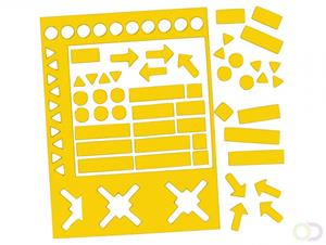 Legamaster Magnetisch symbool assorti 10mm geel