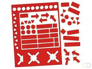Legamaster Magnetisch symbool assorti 10mm rood