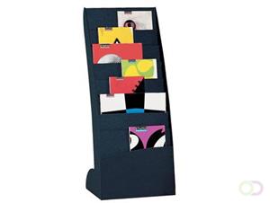 PAPERFLOW Prospektständer Courbo, 8 Fächer, schwarz