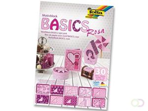 Folia Motiefpapier Basics roze