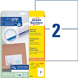Avery Zweckform AVERY Doel van het formulier Universele etiketten 6176, 50 + 10 stuks.