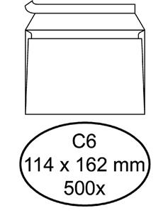 Hermes Envelop  bank C6 114x162mm zelfklevend wit 500stuks