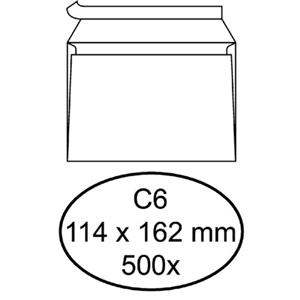 500 Witte zelfklevende enveloppen C6 114 x 162 mm